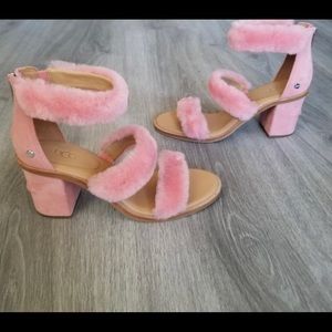 Ugg Pink Sheepskin Heels